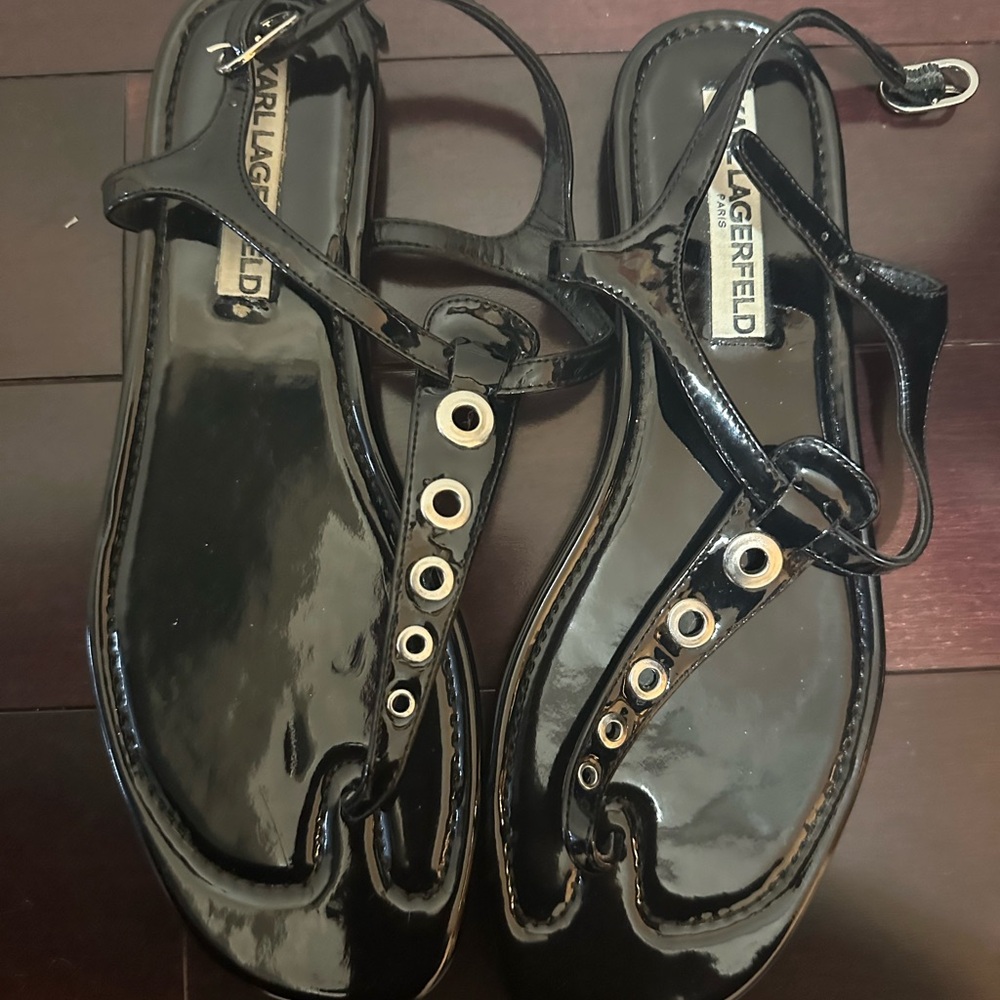 Karl Lagerfeld Black Women's Sandals